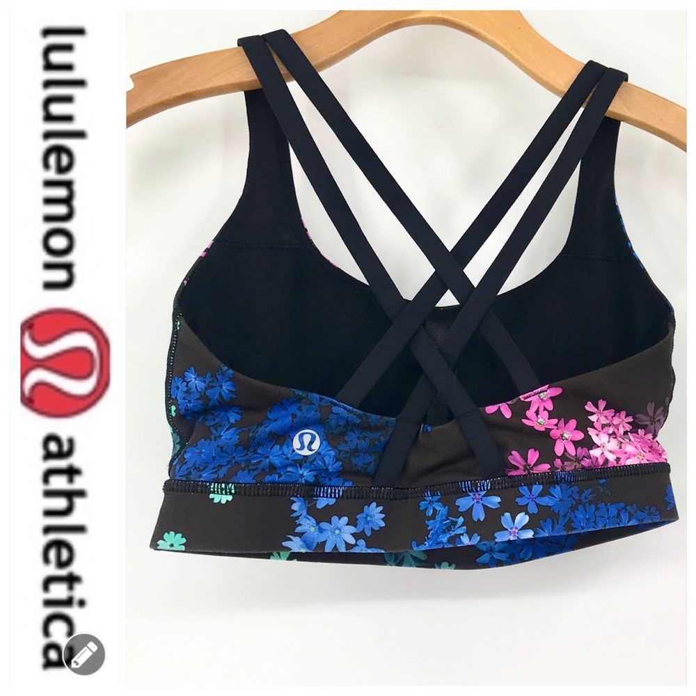 πSALEπ Lululemon Black Energy Bra in Petal Pop - Picture 4 of 8